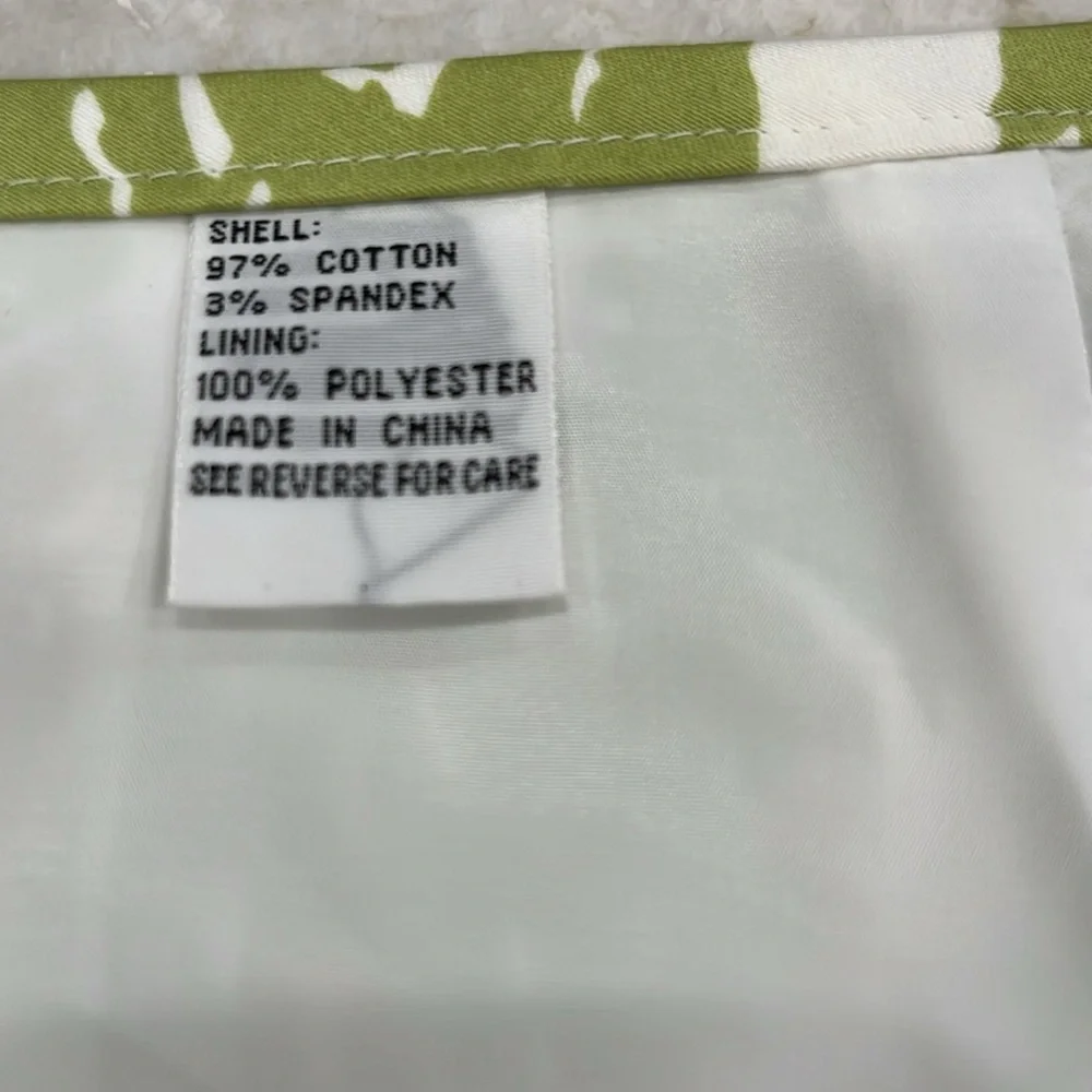 Talbots‎ | Spring Green Splatter Daisy Floral Cotton Pencil Skirt | Size 16